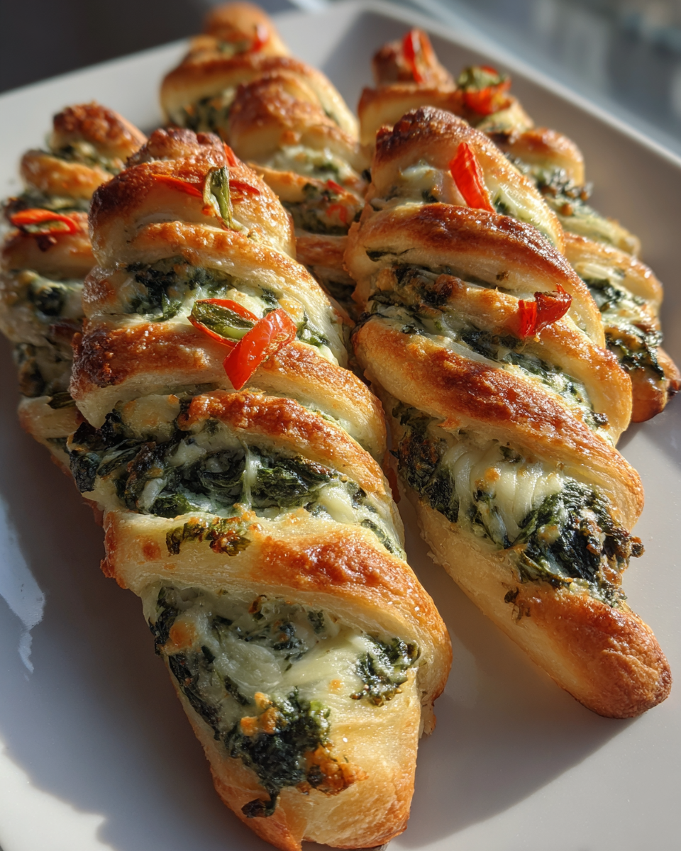 Christmas Tree Spinach Dip Breadsticks - detail 4