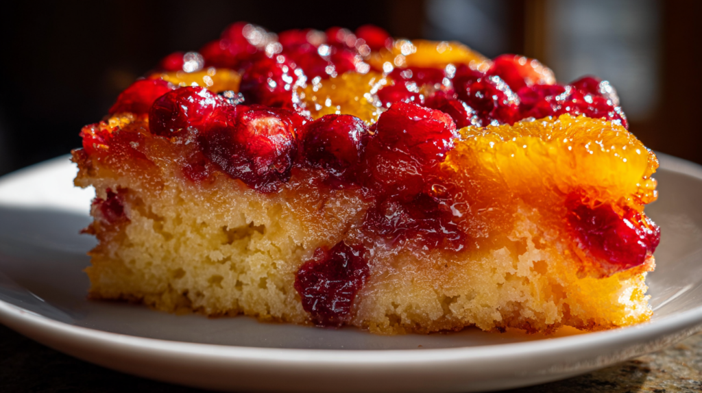 Cranberry Orange Upside-Down Cake