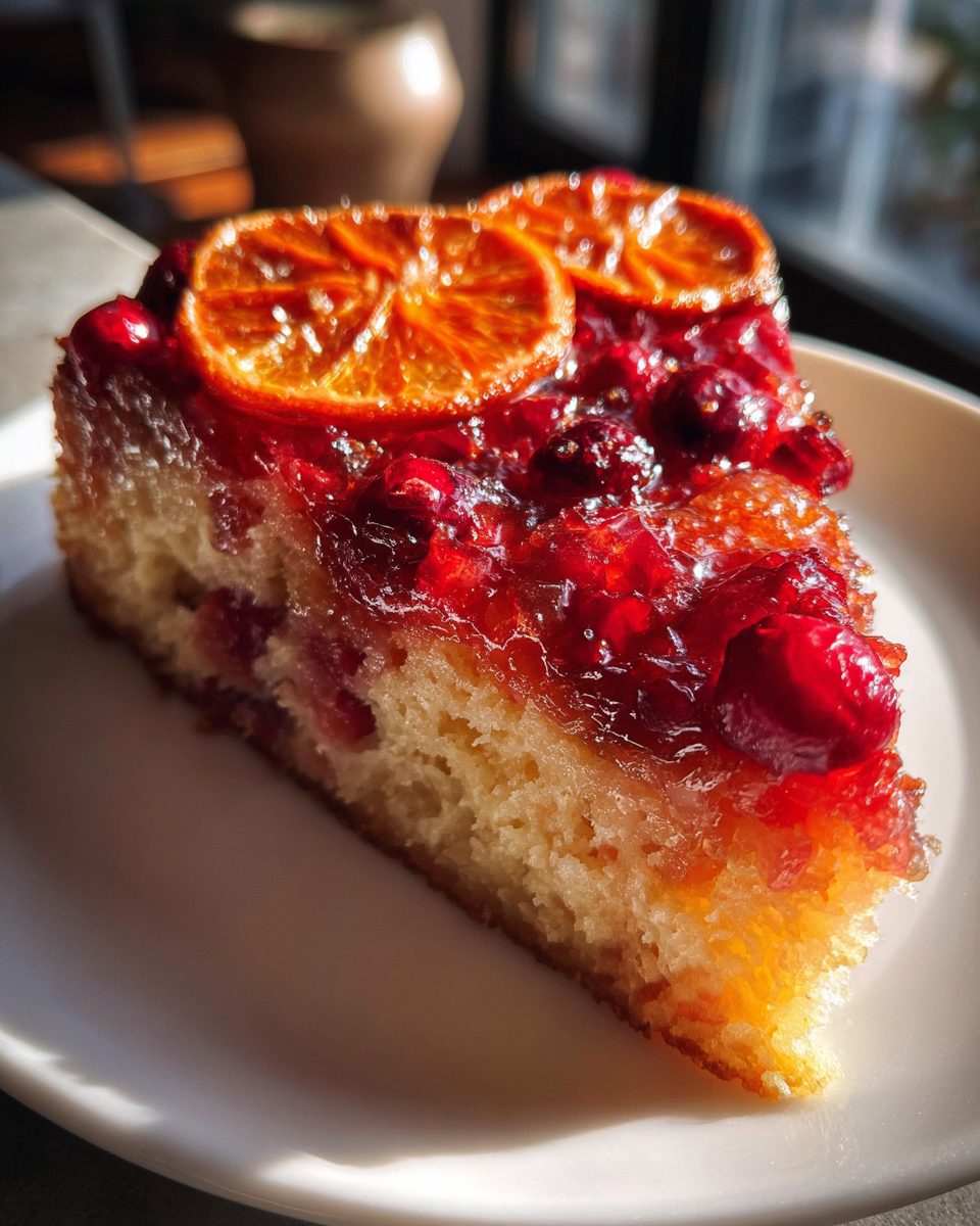 Cranberry Orange Upside-Down Cake - detail 3