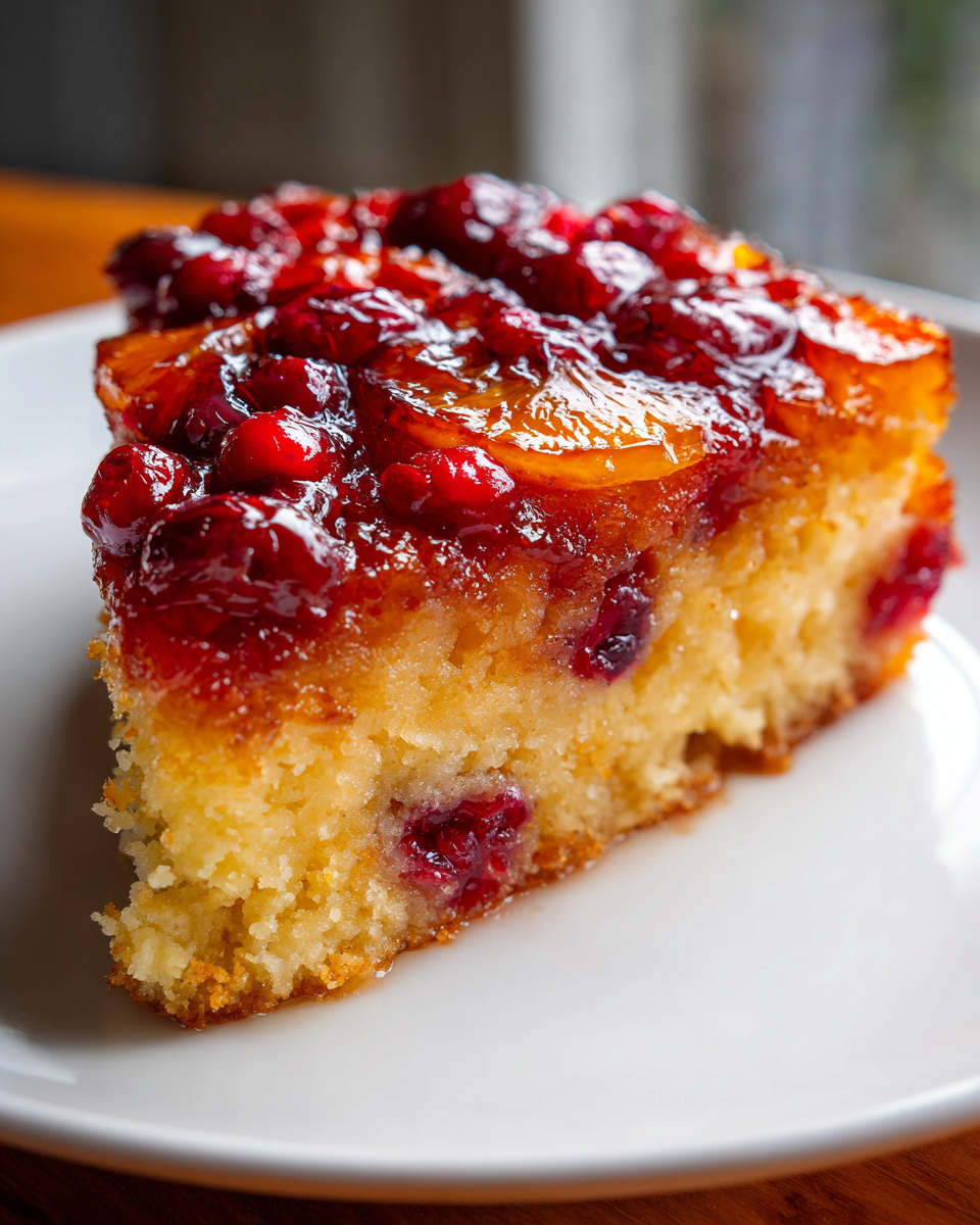 Cranberry Orange Upside-Down Cake - detail 4