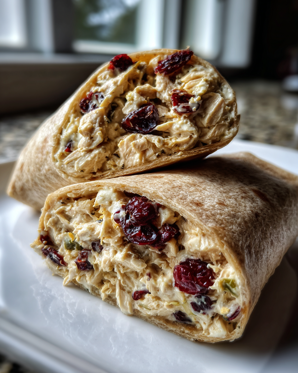 Cranberry Walnut Chicken Salad Wraps - detail 1