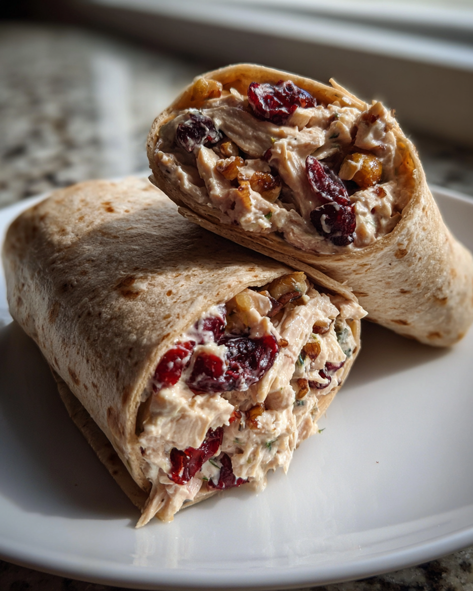 Cranberry Walnut Chicken Salad Wraps - detail 3