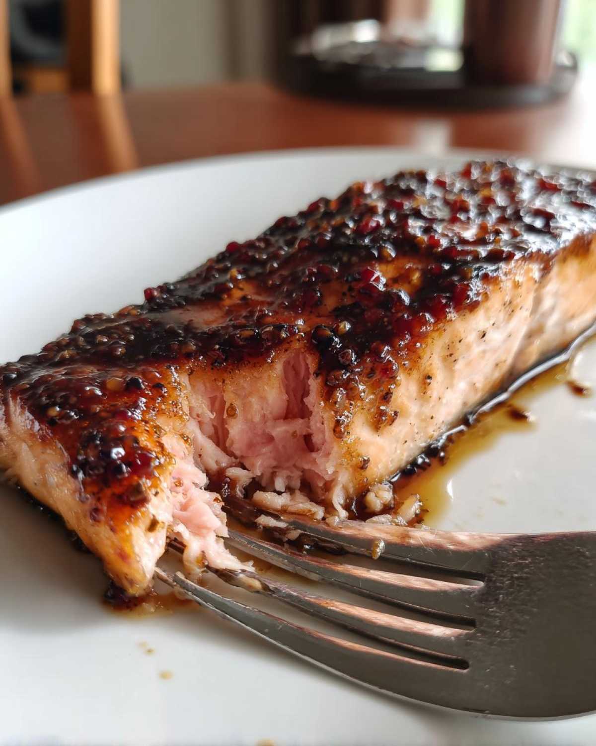 Maple Bourbon Glazed Salmon - detail 1