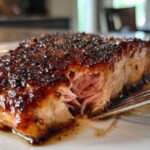 Maple Bourbon Glazed Salmon