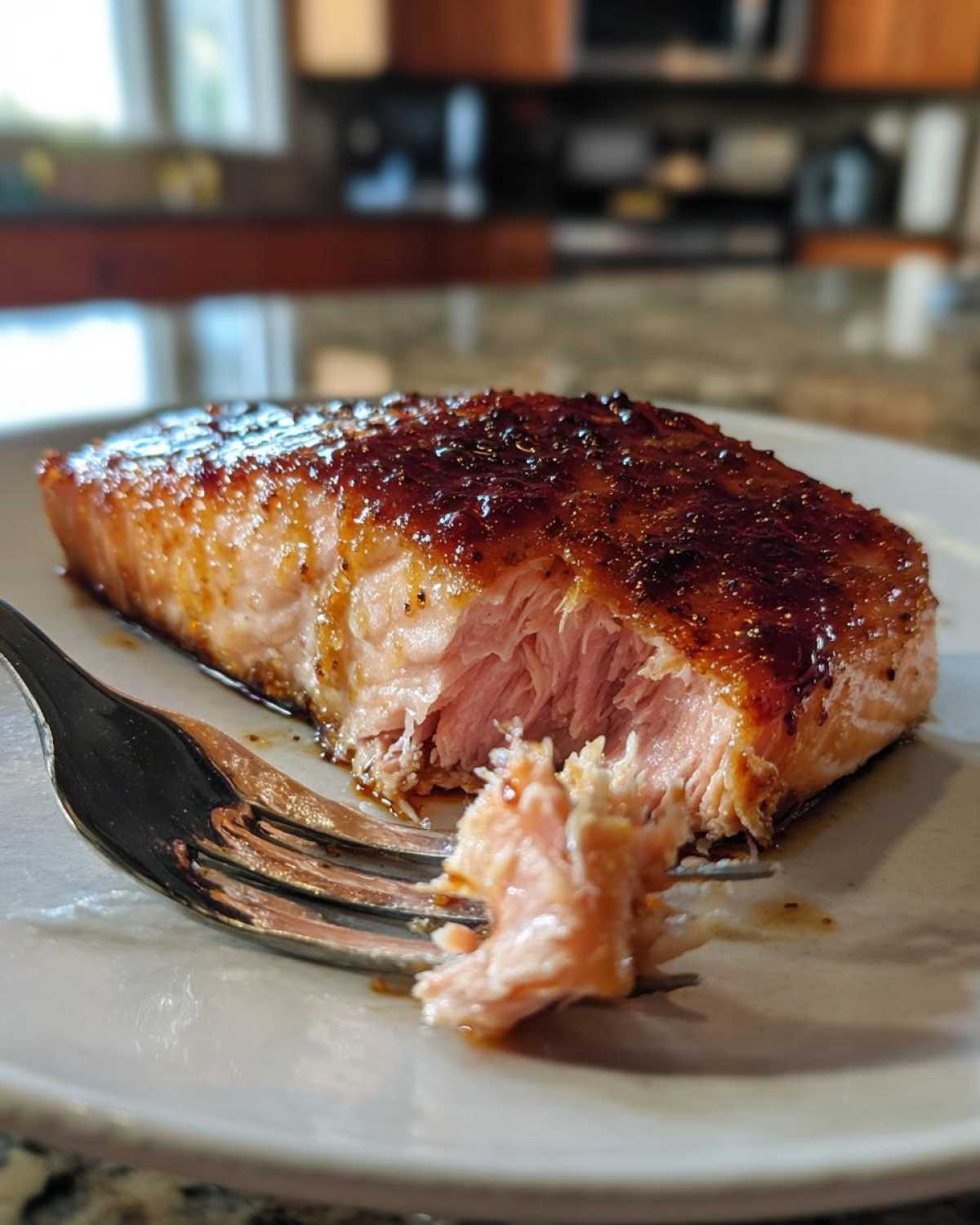 Maple Bourbon Glazed Salmon - detail 2