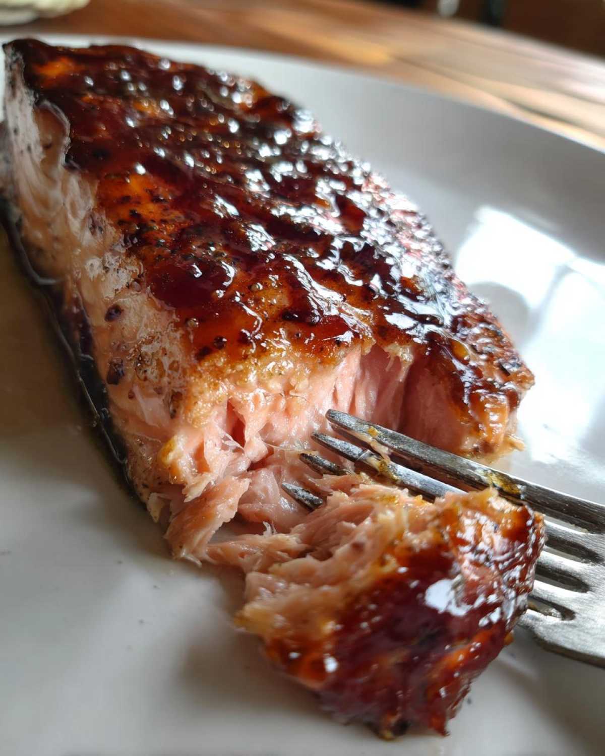 Maple Bourbon Glazed Salmon - detail 3