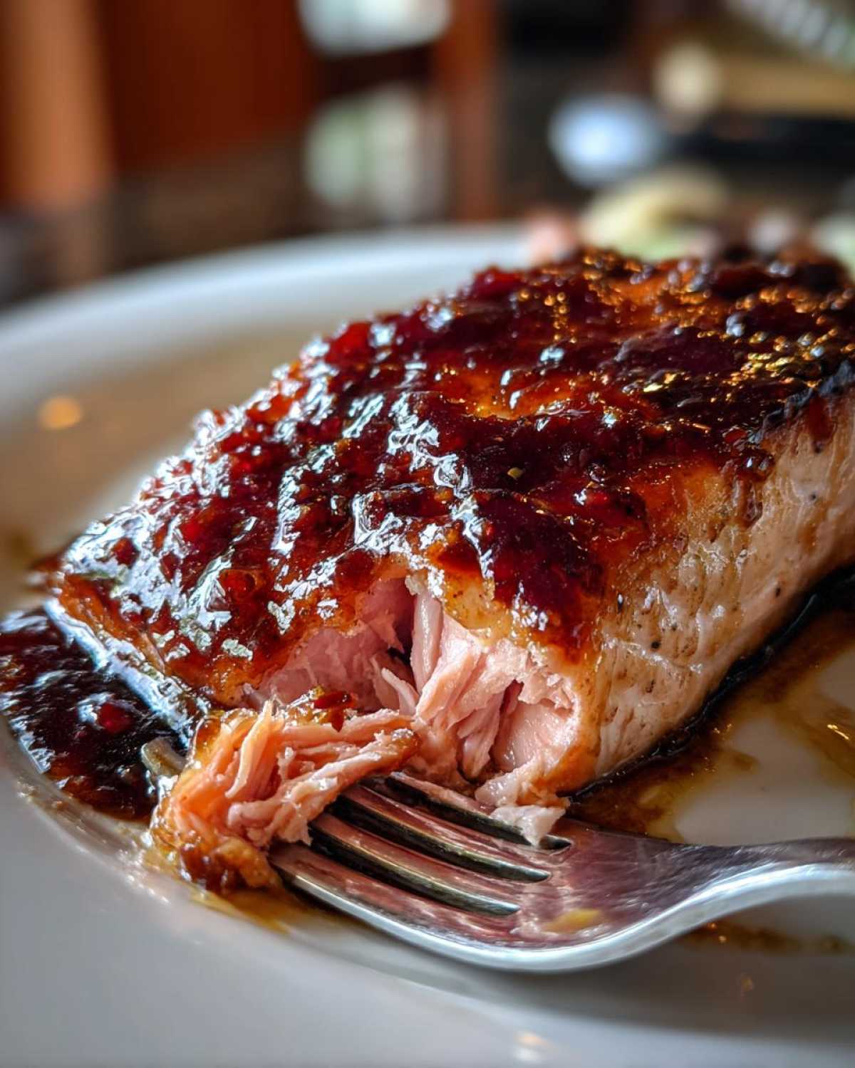 Maple Bourbon Glazed Salmon - detail 4