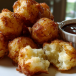 Mashed Potato Balls with Gravy Dip
