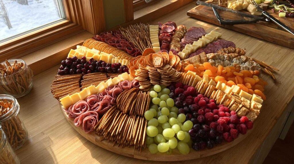 NYE Charcuterie Clock Board