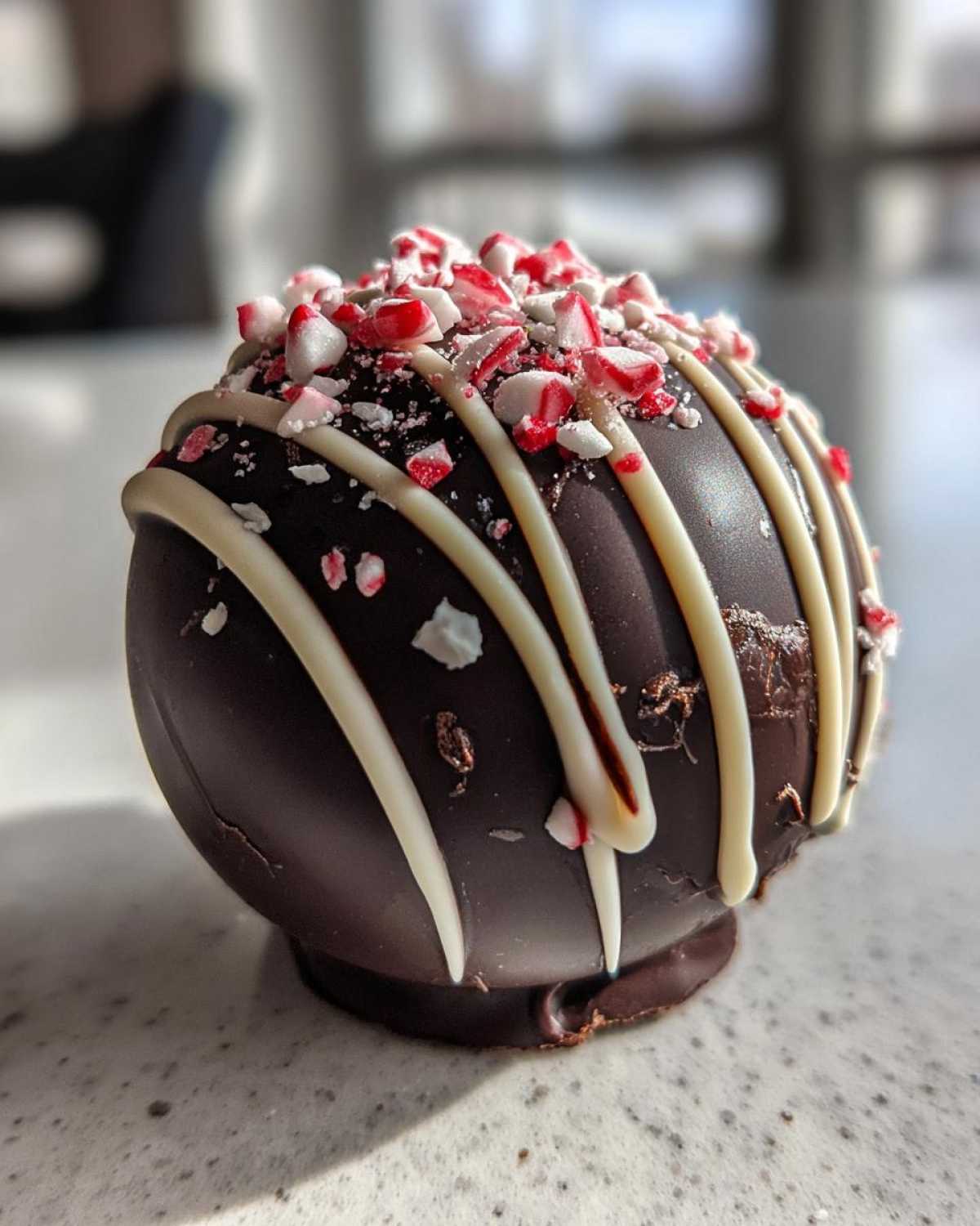 Peppermint Hot Chocolate Bombs - detail 1
