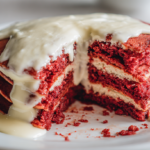 Red Velvet Pancakes with Cream Cheese Drizzle