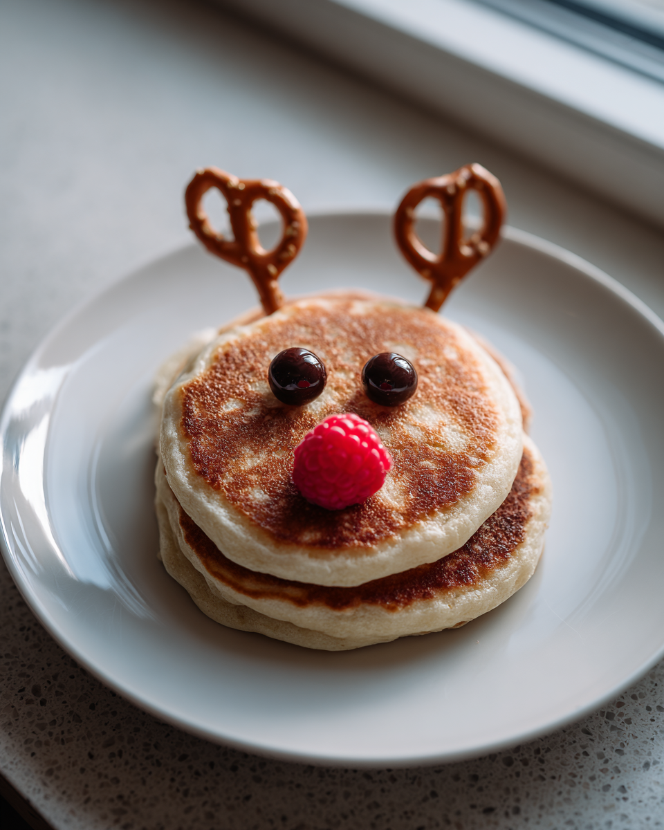 Reindeer Pancakes with Berry Noses - detail 3