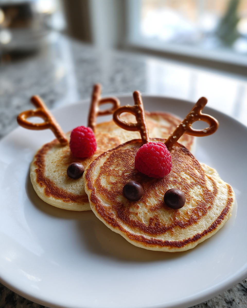Reindeer Pancakes with Berry Noses - detail 4