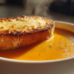 Roasted Pumpkin Soup with Gruyère Toasts