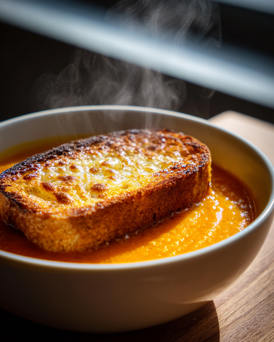 Roasted Pumpkin Soup with Gruyère Toasts - detail 2