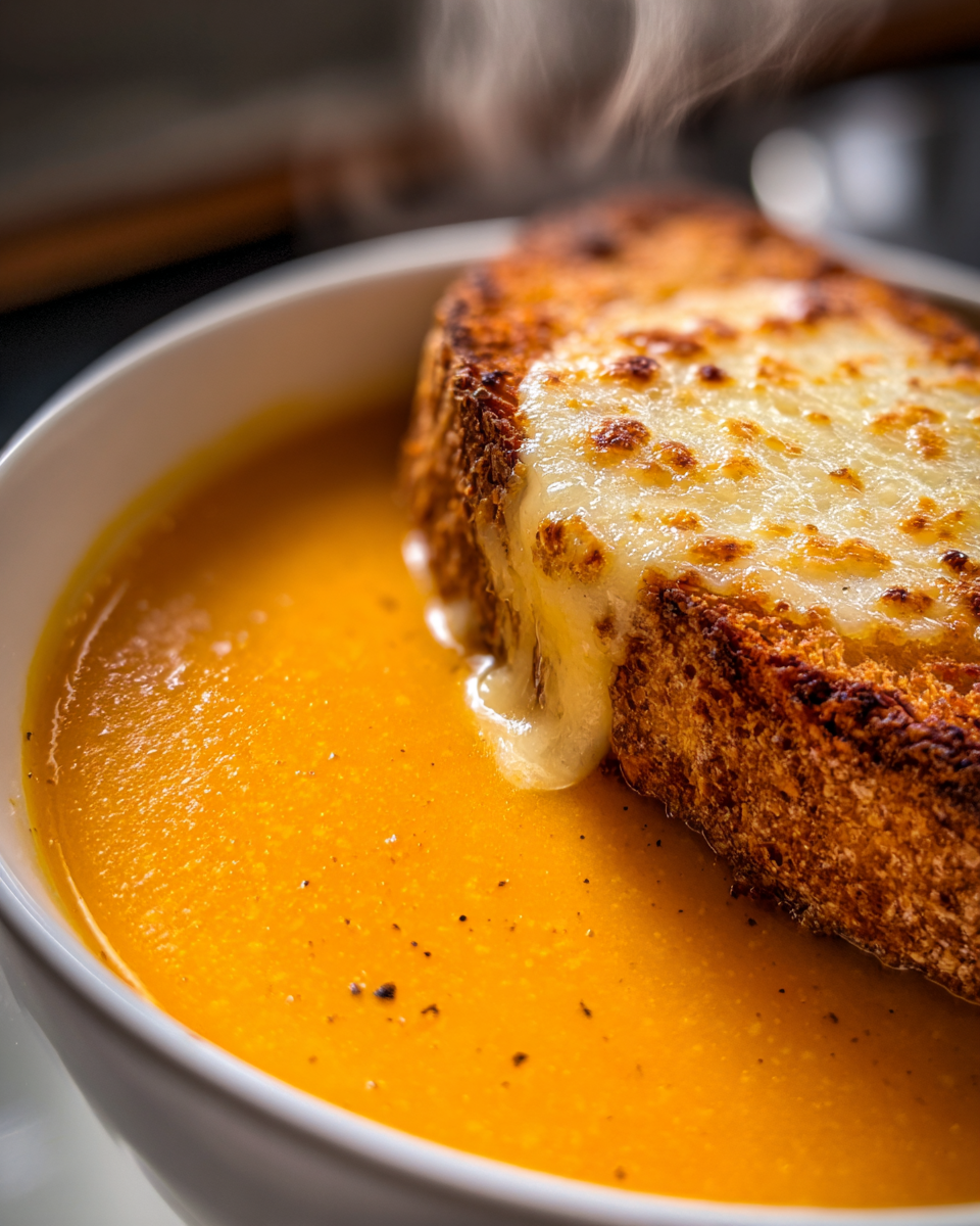 Roasted Pumpkin Soup with Gruyère Toasts - detail 4