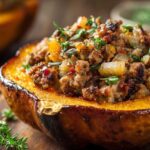 Sausage and Apple Stuffed Acorn Squash