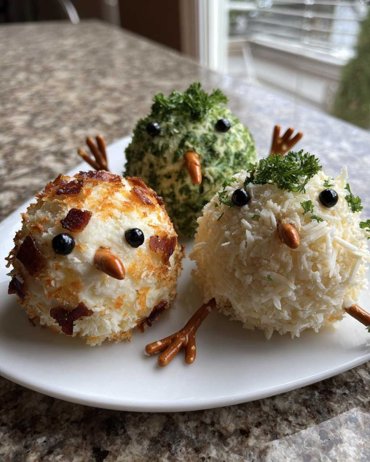 Snowman Cheese Ball Trio - detail 1