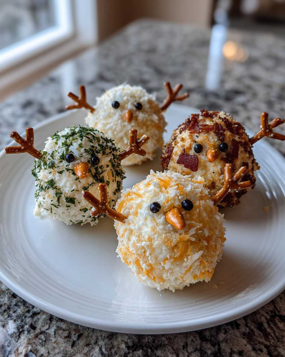 Snowman Cheese Ball Trio - detail 3