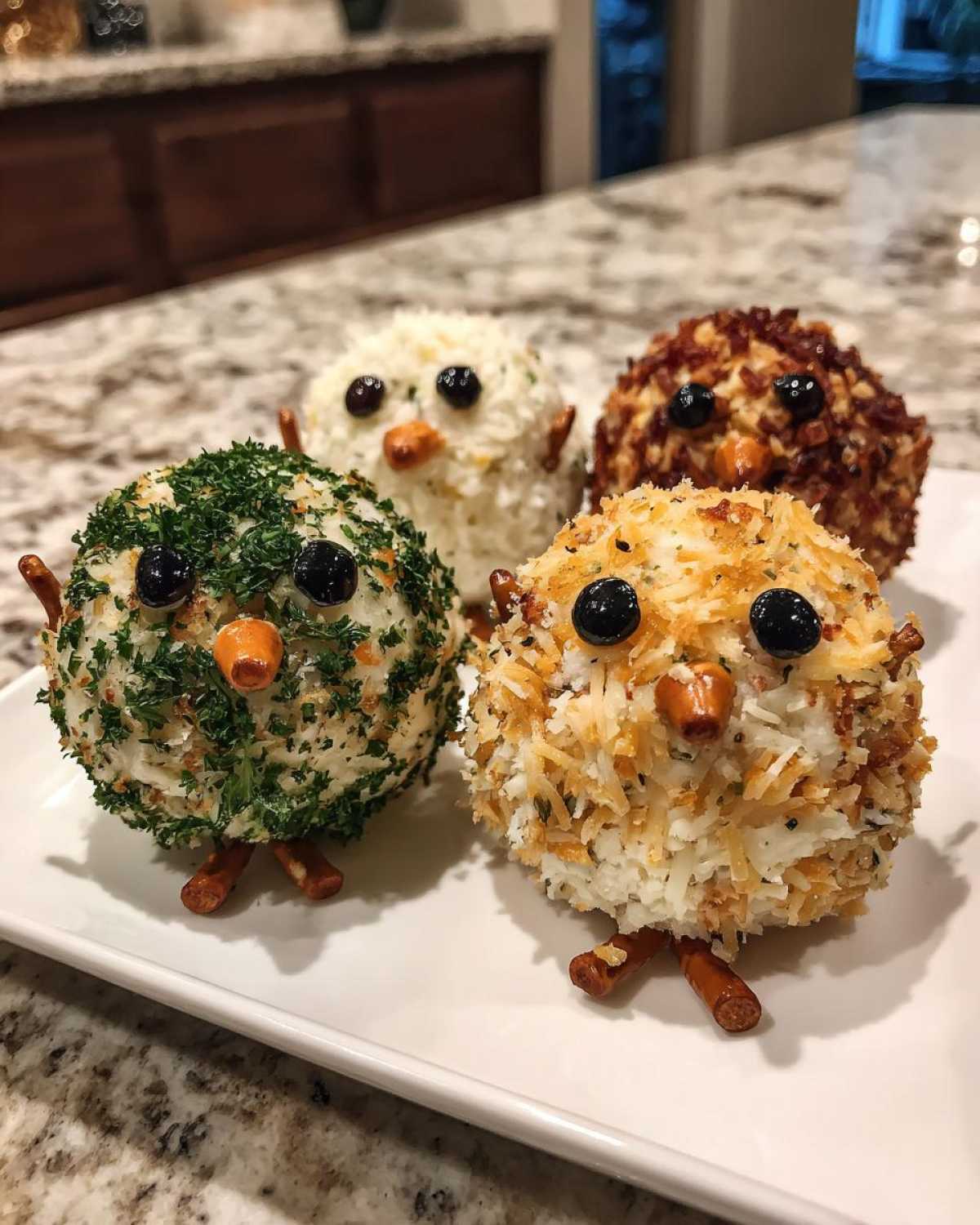 Snowman Cheese Ball Trio - detail 4