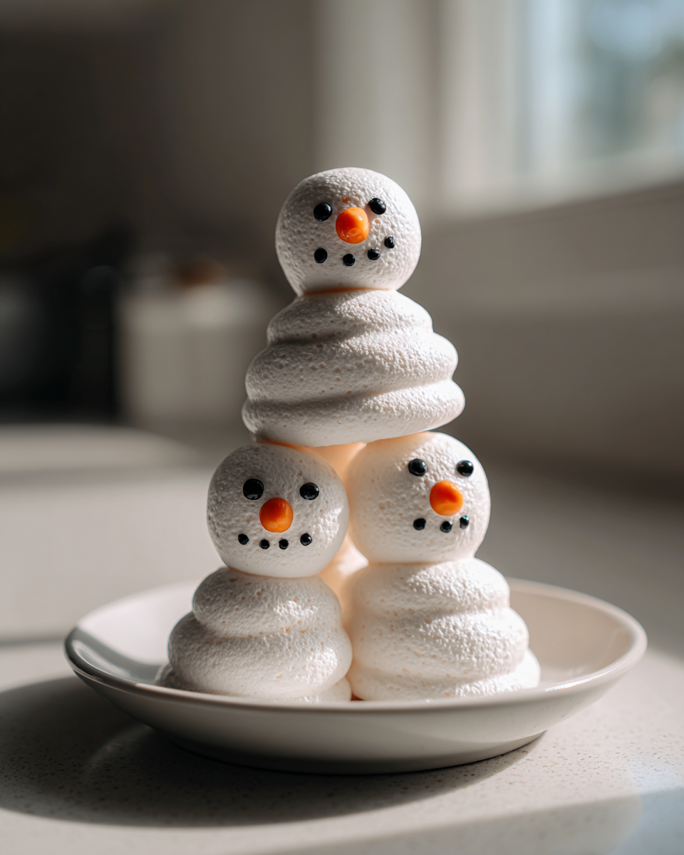 Snowman Meringue Cookies - detail 1