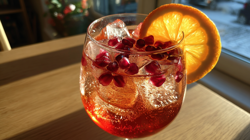 Winter Aperol Spritz with Pomegranate