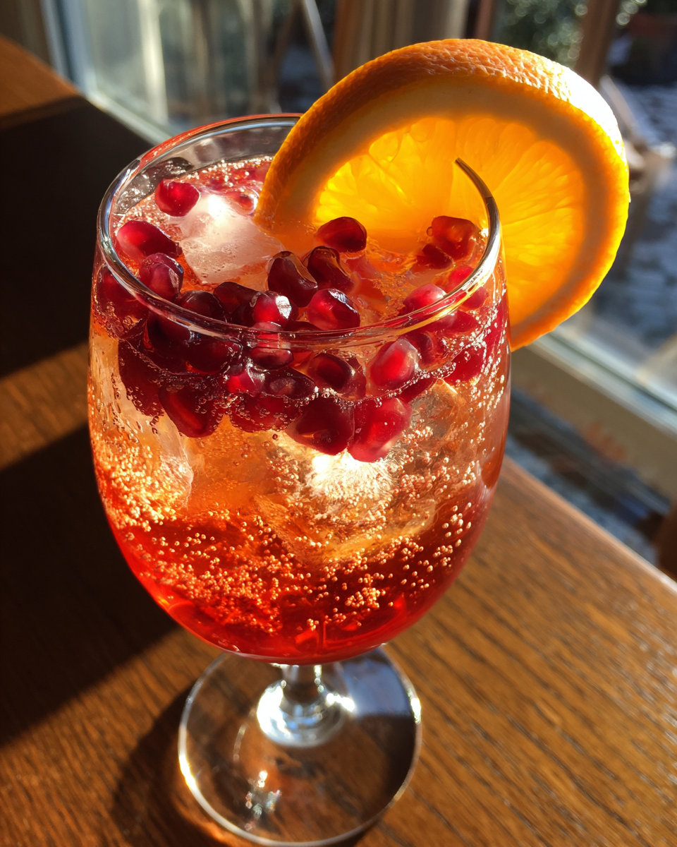 Winter Aperol Spritz with Pomegranate - detail 2