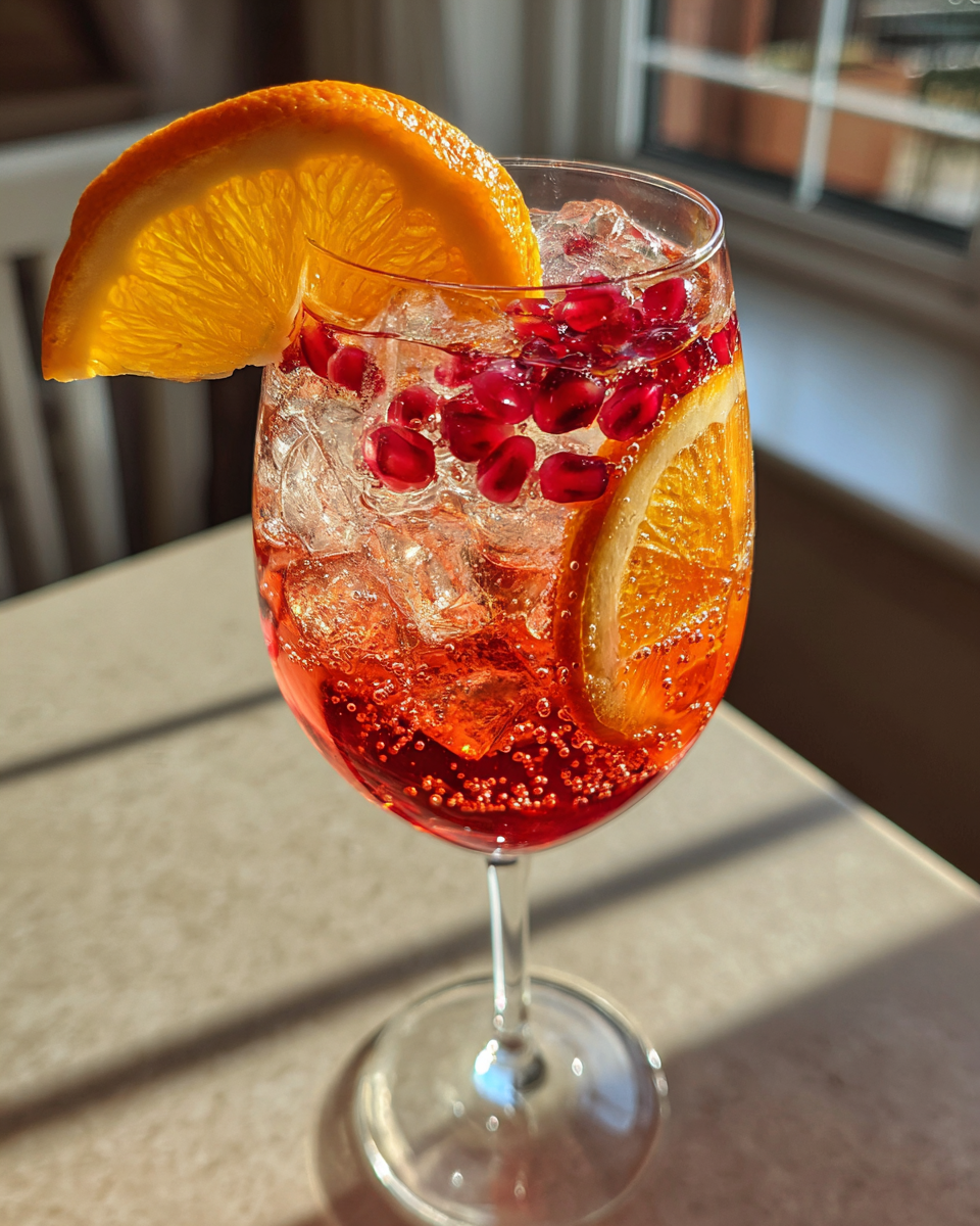 Winter Aperol Spritz with Pomegranate - detail 3