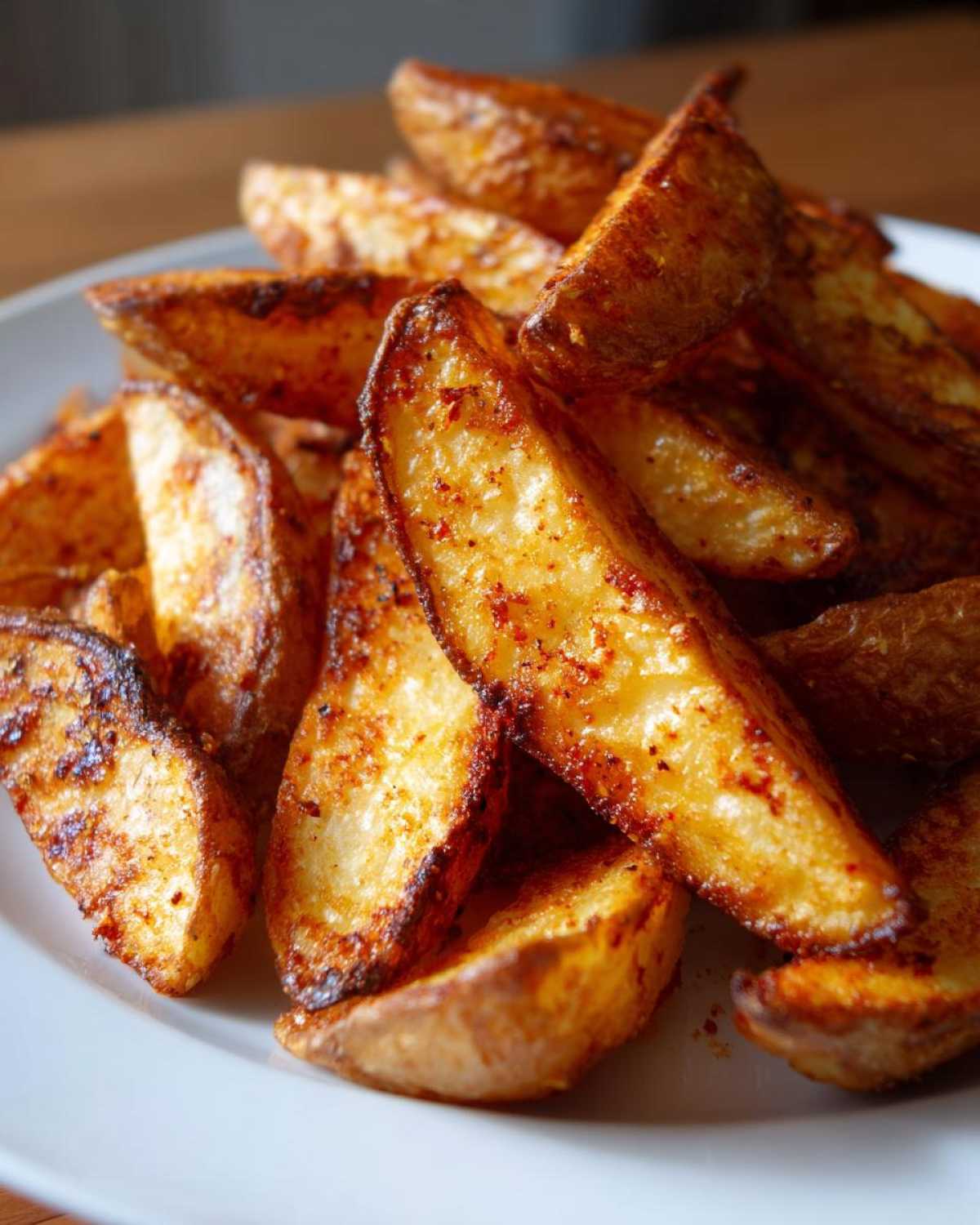 air fryer potato wedges - detail 2