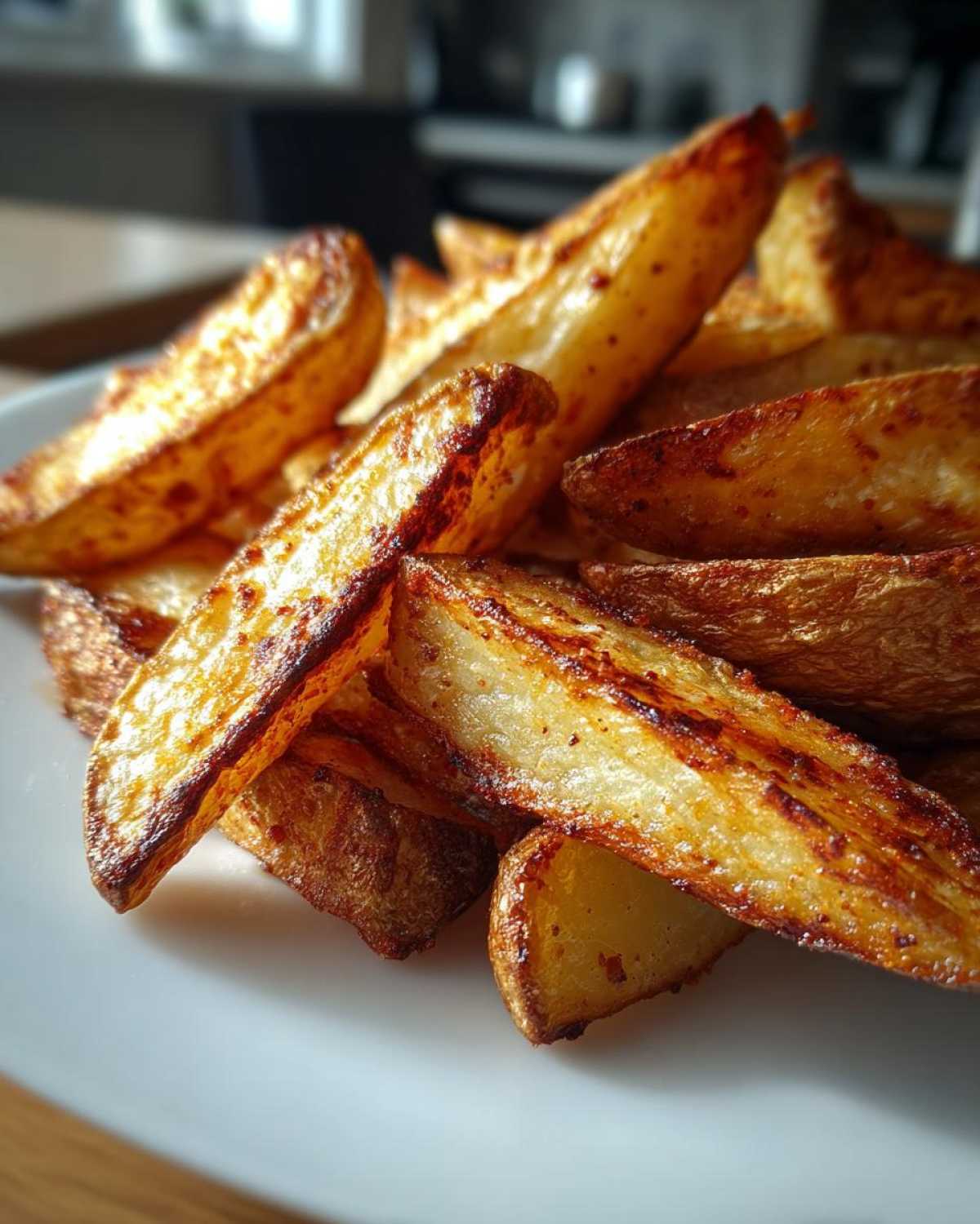 air fryer potato wedges - detail 3