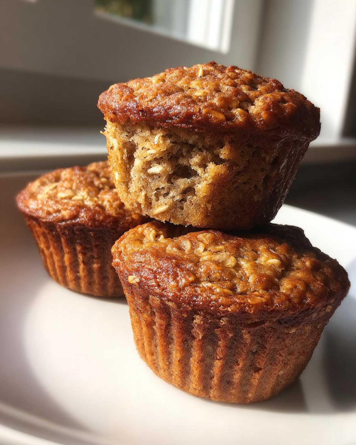banana oatmeal muffins - detail 4