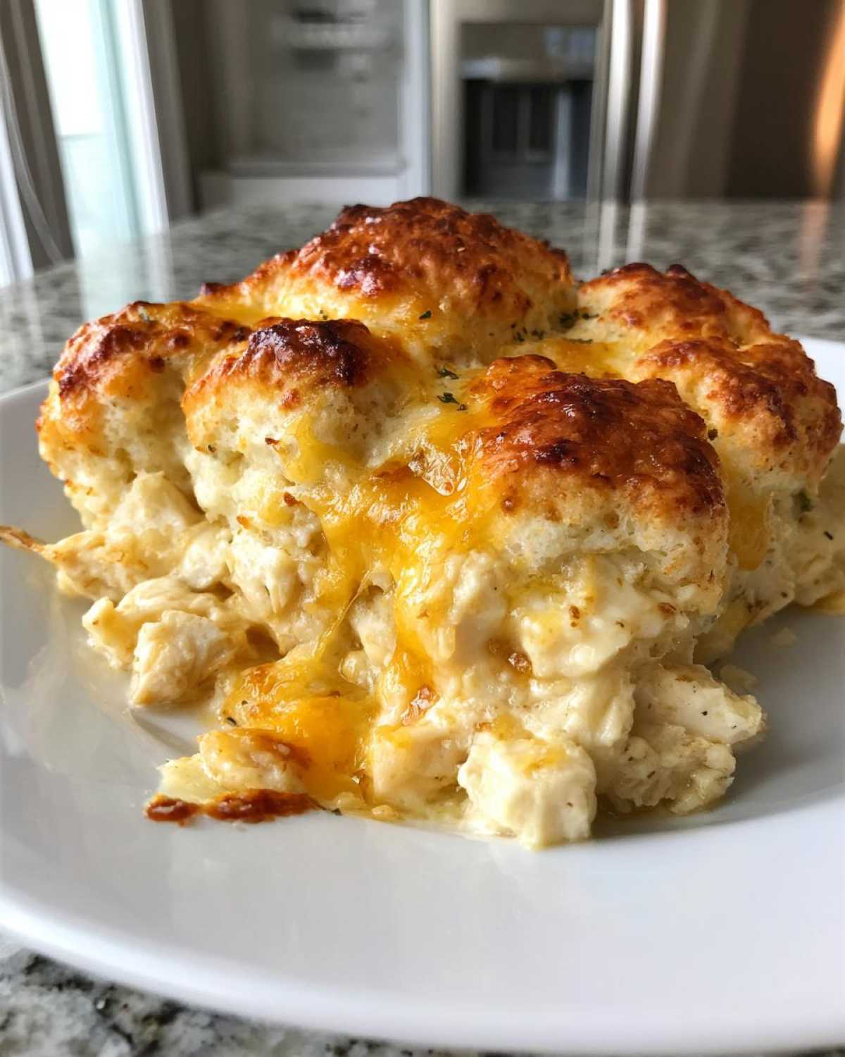 chicken bubble biscuit bake casserole - detail 4