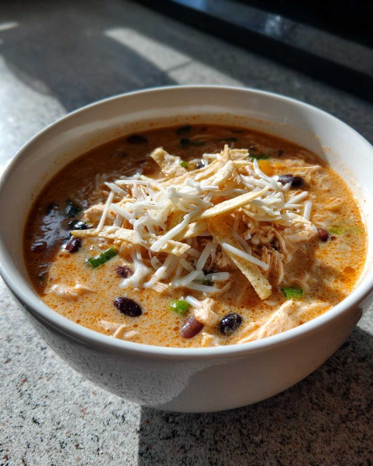chicken taco soup - detail 1