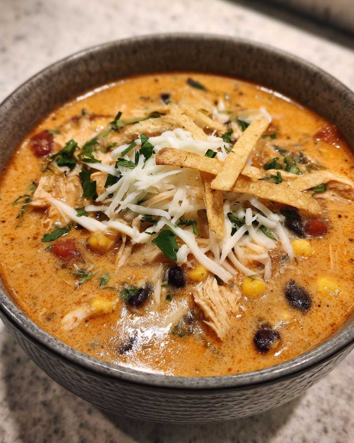 chicken taco soup - detail 3