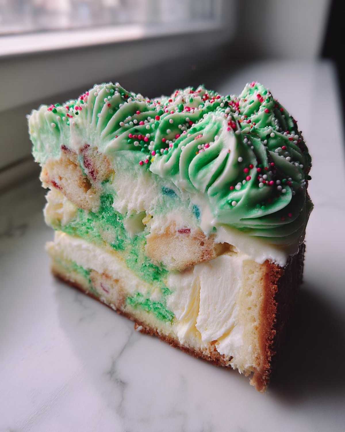 christmas tree cheesecake - detail 2