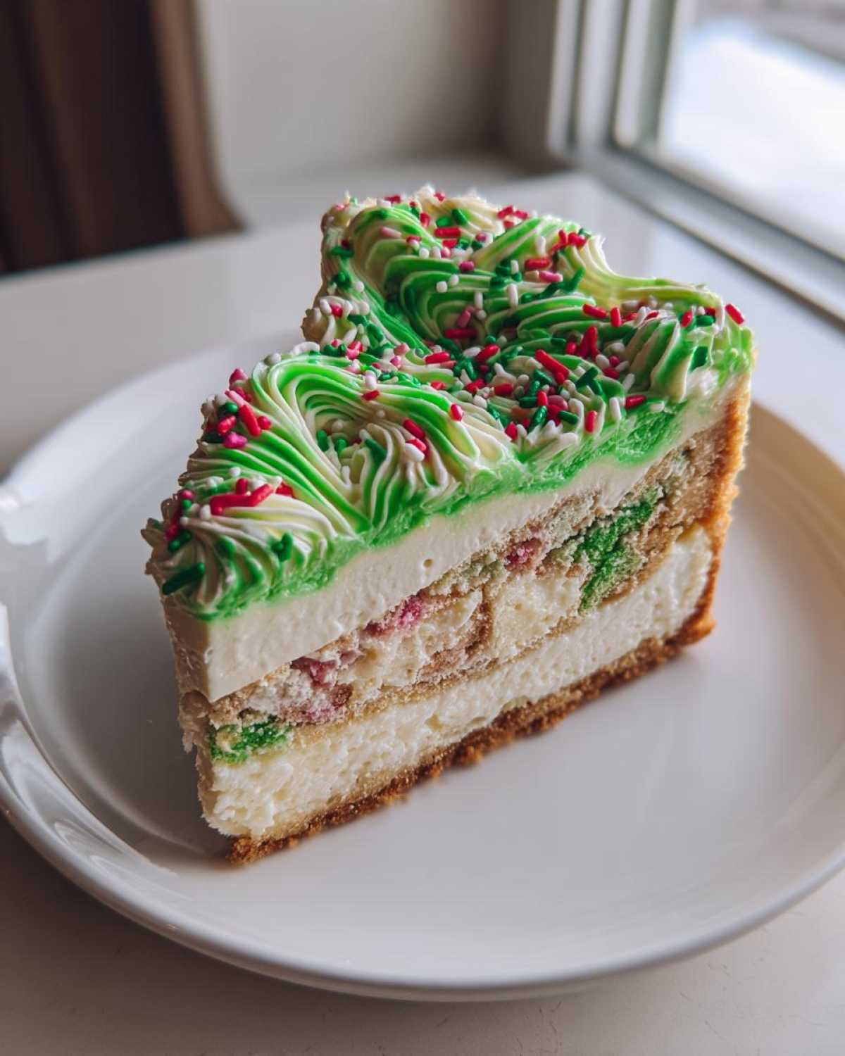 christmas tree cheesecake - detail 3