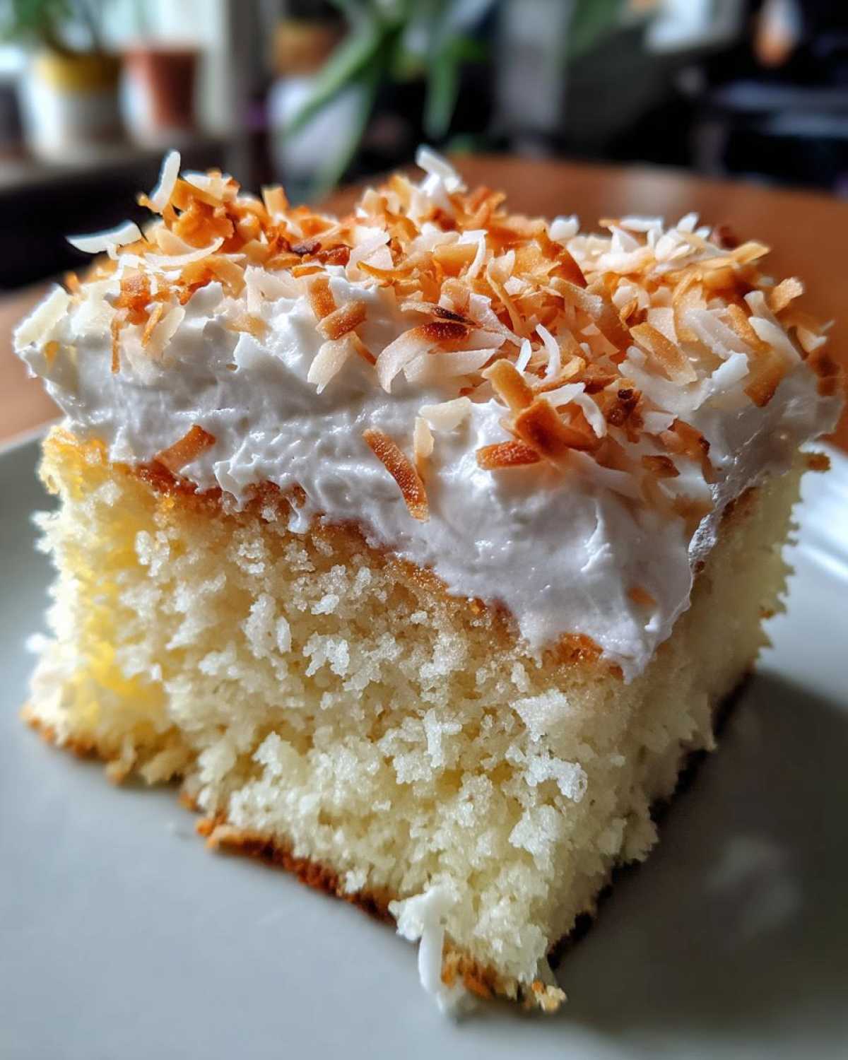 coconut poke cake - detail 2