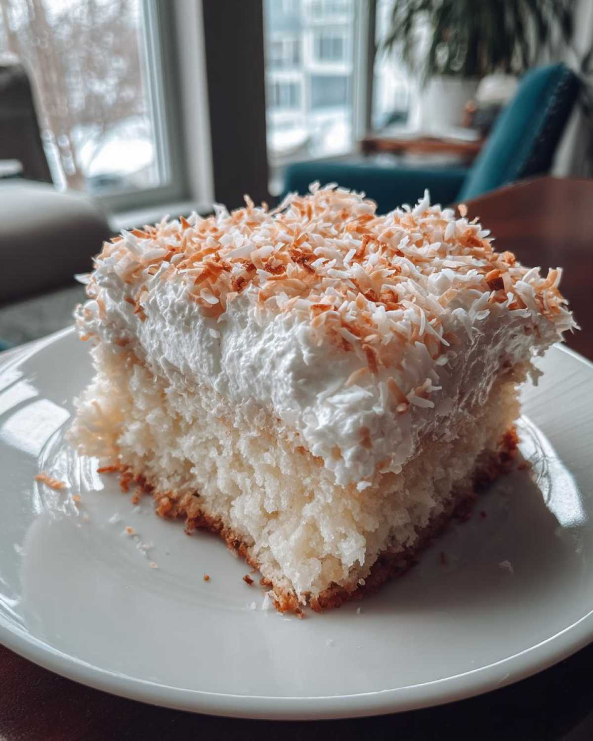 coconut poke cake - detail 3