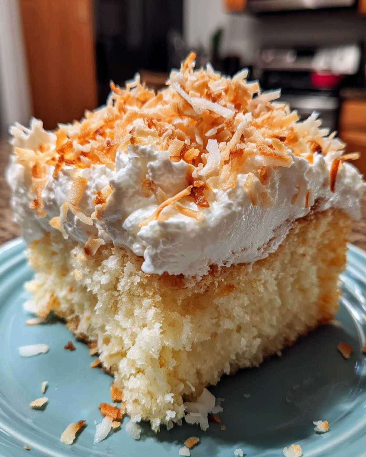 coconut poke cake - detail 4