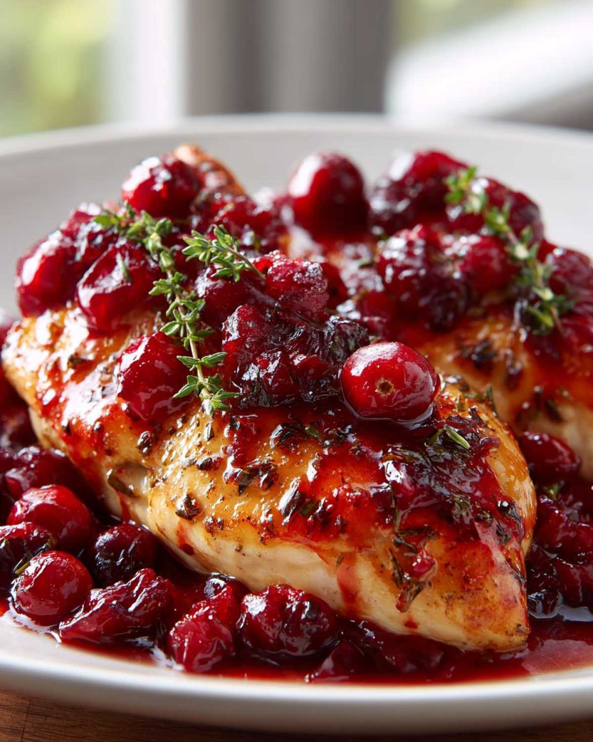 cranberry chicken - detail 1