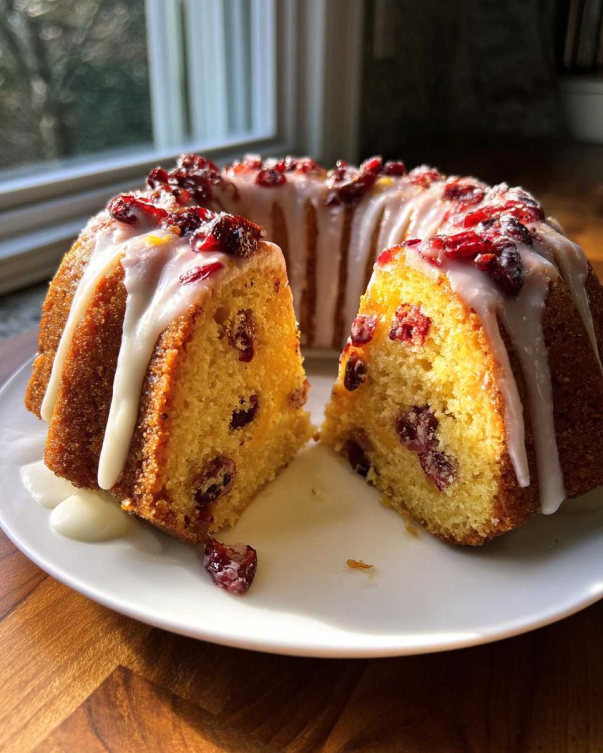 cranberry orange cake - detail 3
