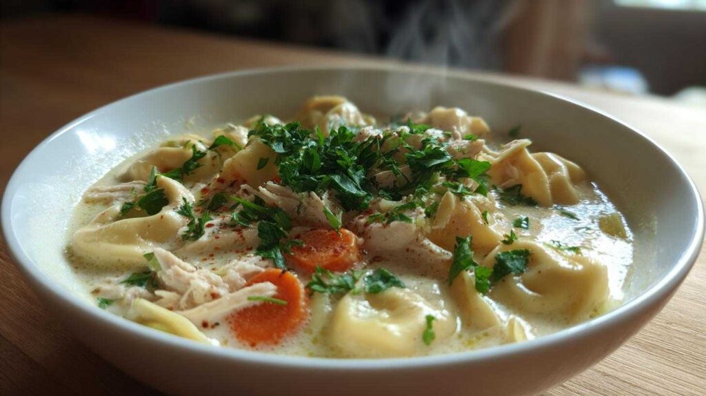 creamy chicken tortellini soup