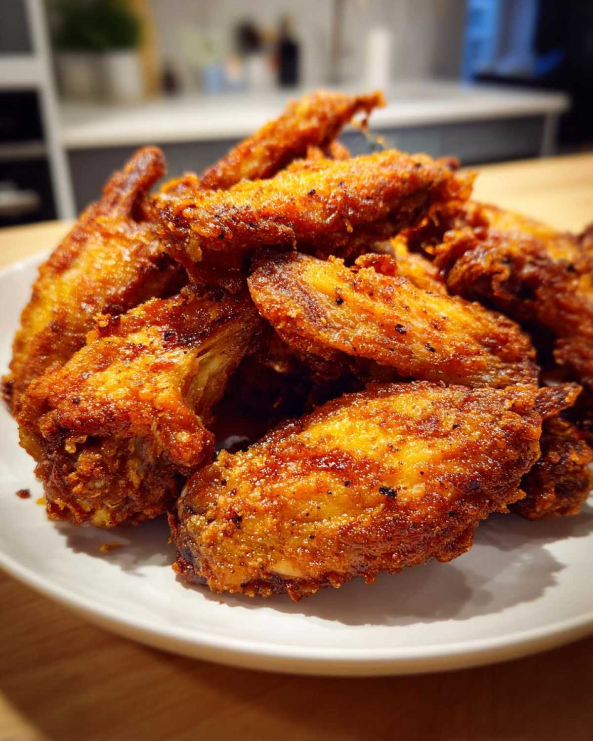 crispy air fryer chicken wings - detail 3
