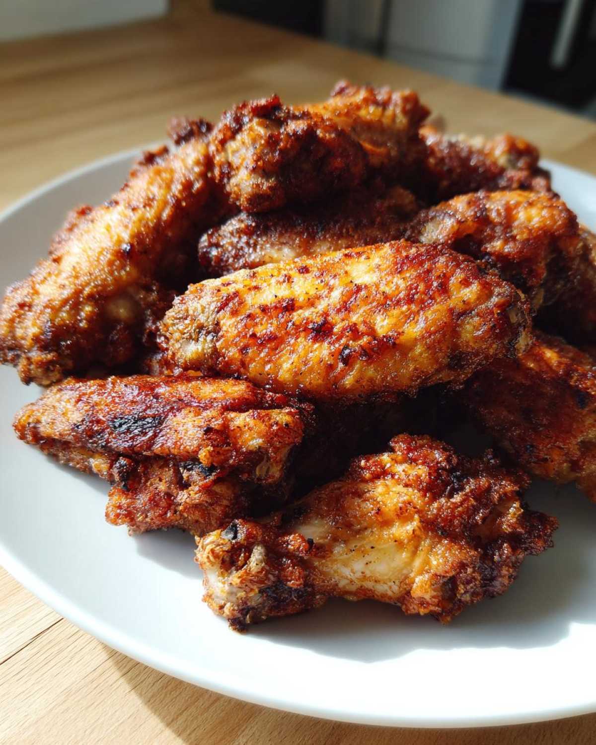 crispy air fryer chicken wings - detail 4