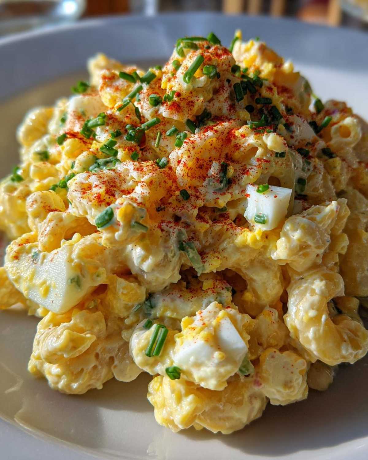 deviled egg pasta salad - detail 2