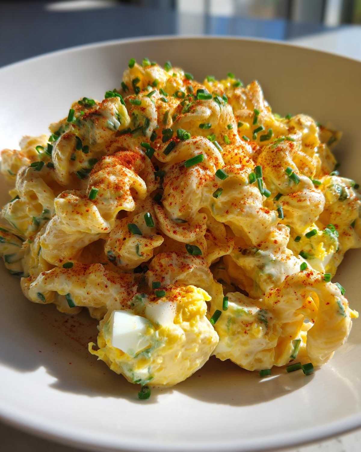 deviled egg pasta salad - detail 3