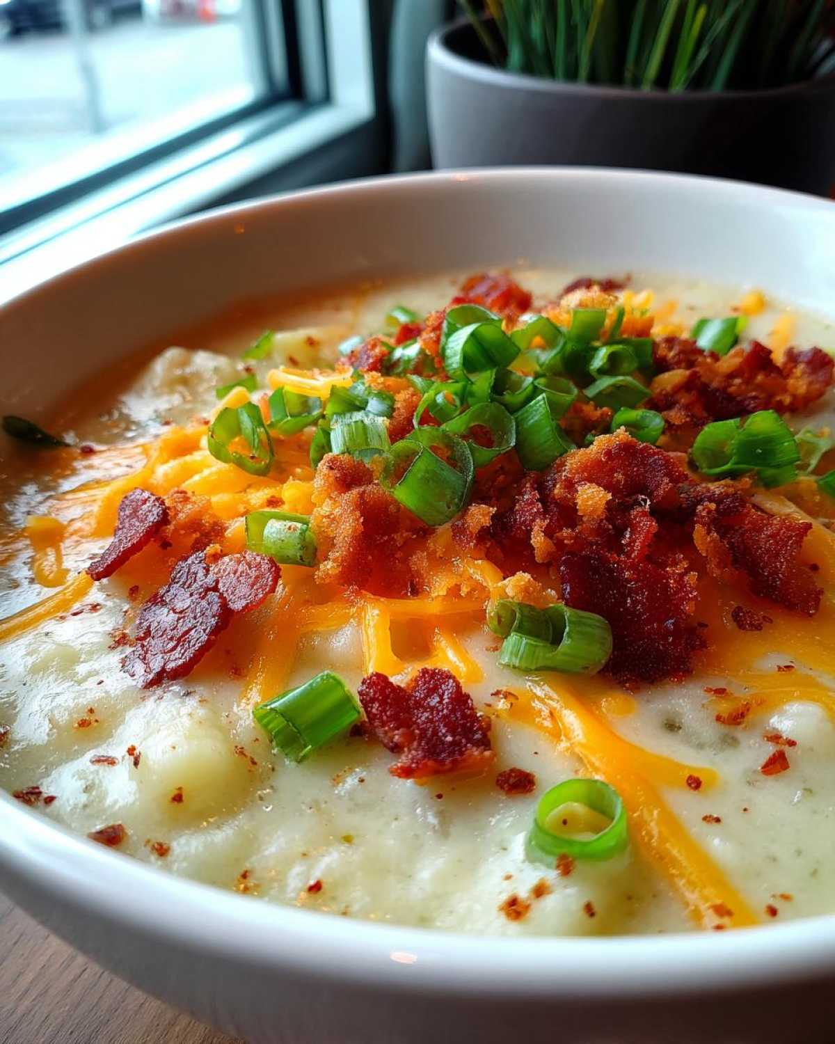 easy crockpot potato soup - detail 1