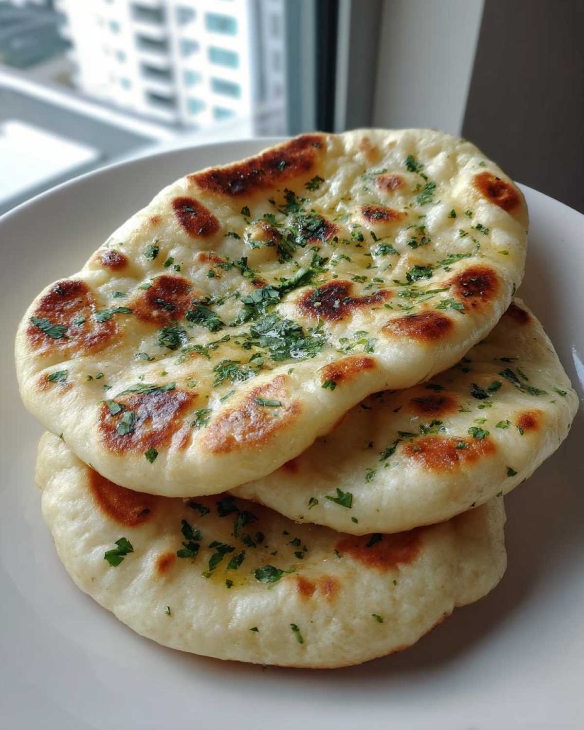 homemade naan bread - detail 2