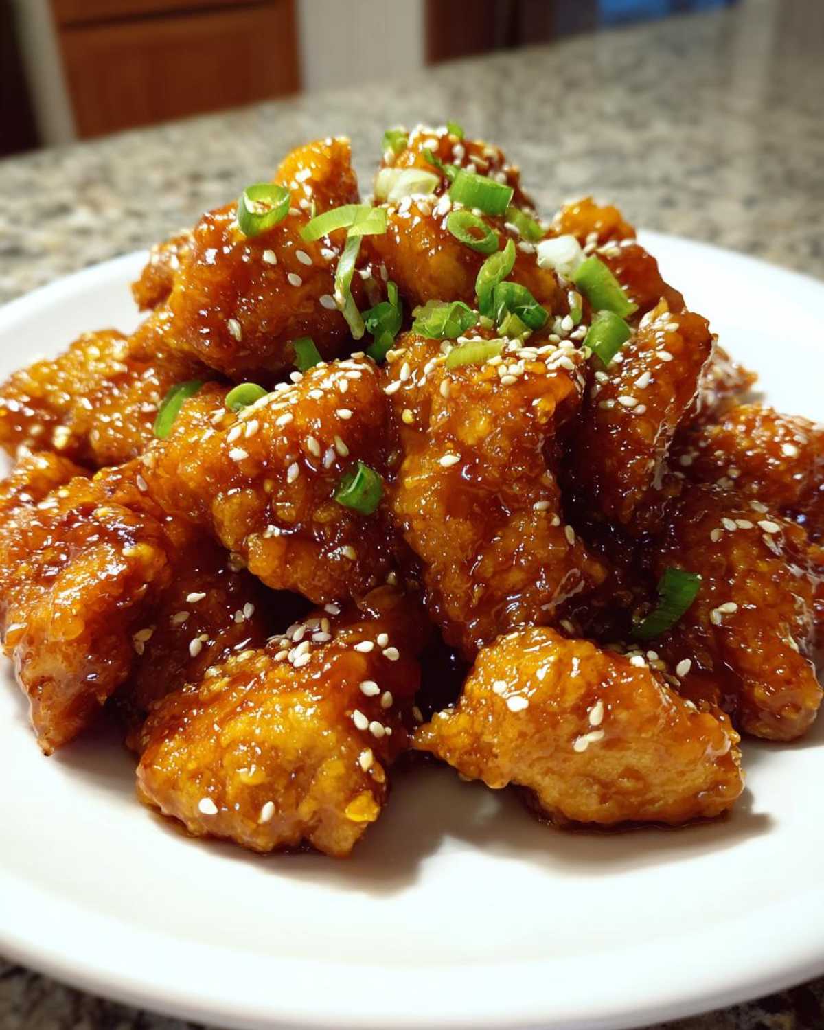 honey garlic chicken - detail 1