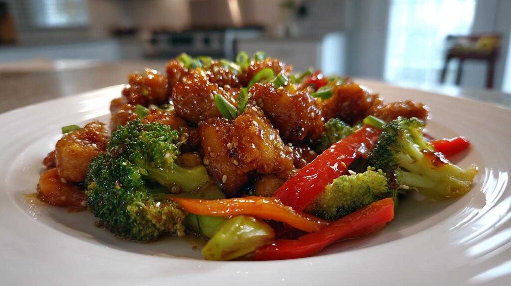 honey garlic chicken stir fry